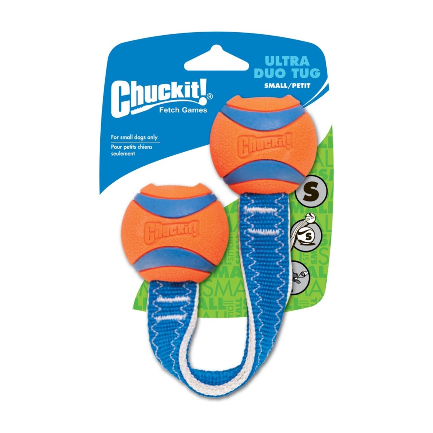 Chuckit Ultra Duo Tug - Hondenballetjes - ⌀ 5 cm - Maat: S