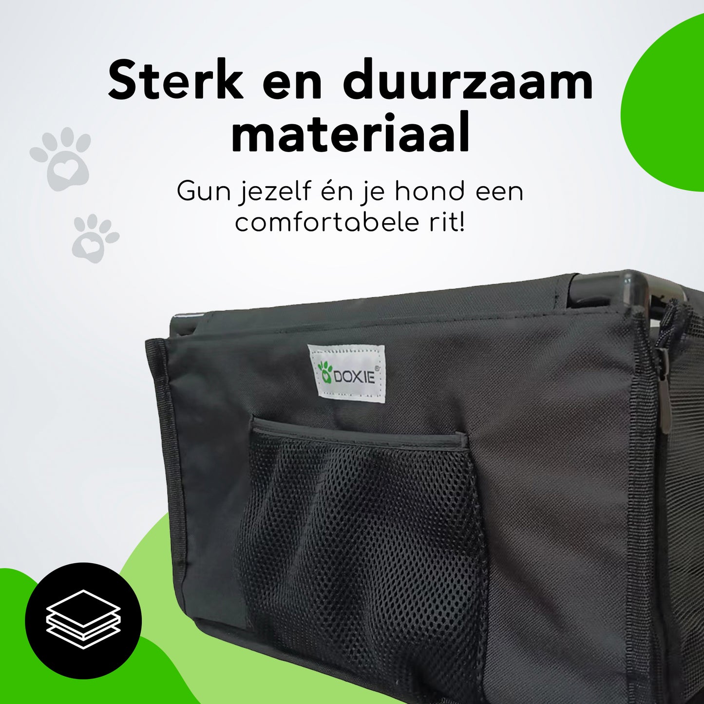 Doxie® Honden Autostoel - Extra Stevig - 40 x 40 cm - Inclusief Autogordel