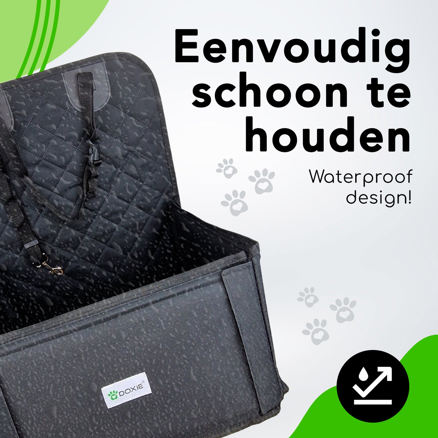 Doxie® Honden Autostoelhoes - 45 x 45 cm - Inclusief Autogordel