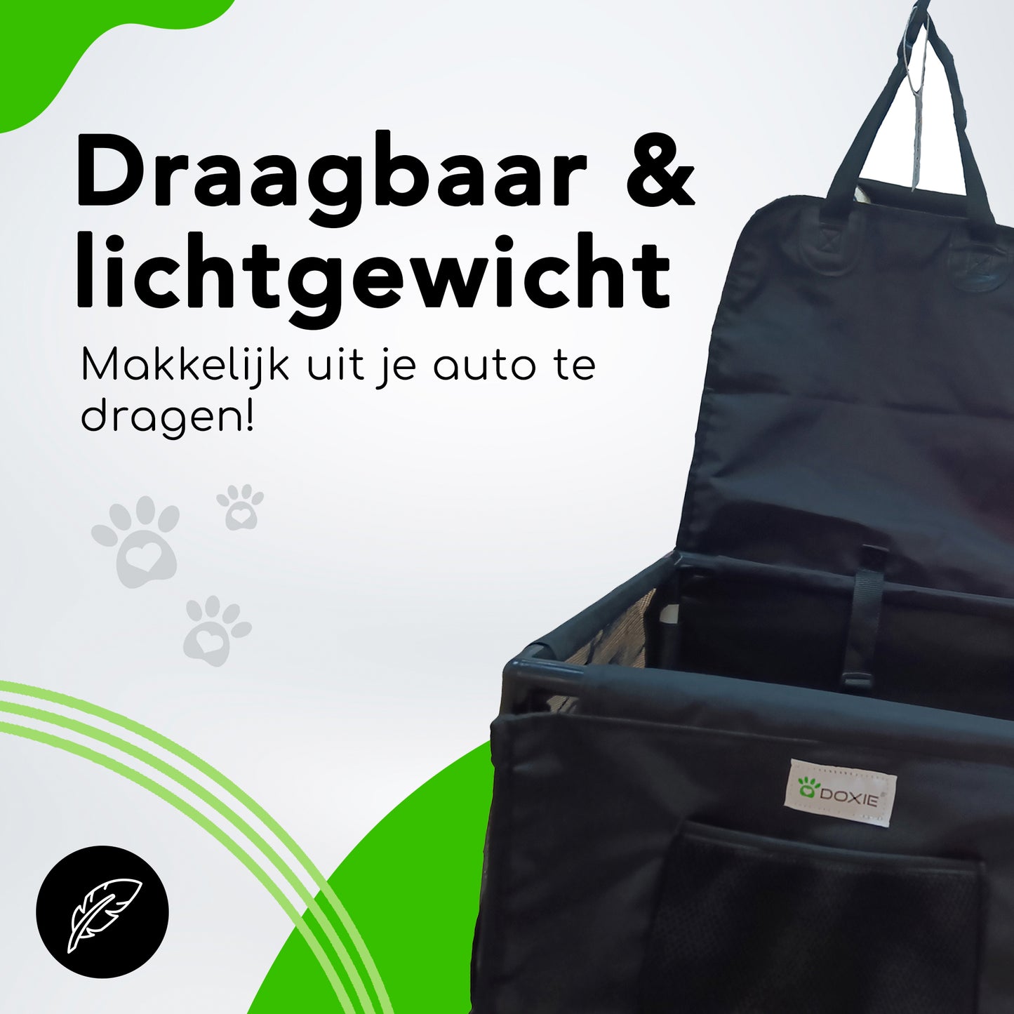 Doxie® Honden Autostoel - Extra Stevig - 40 x 40 cm - Inclusief Autogordel