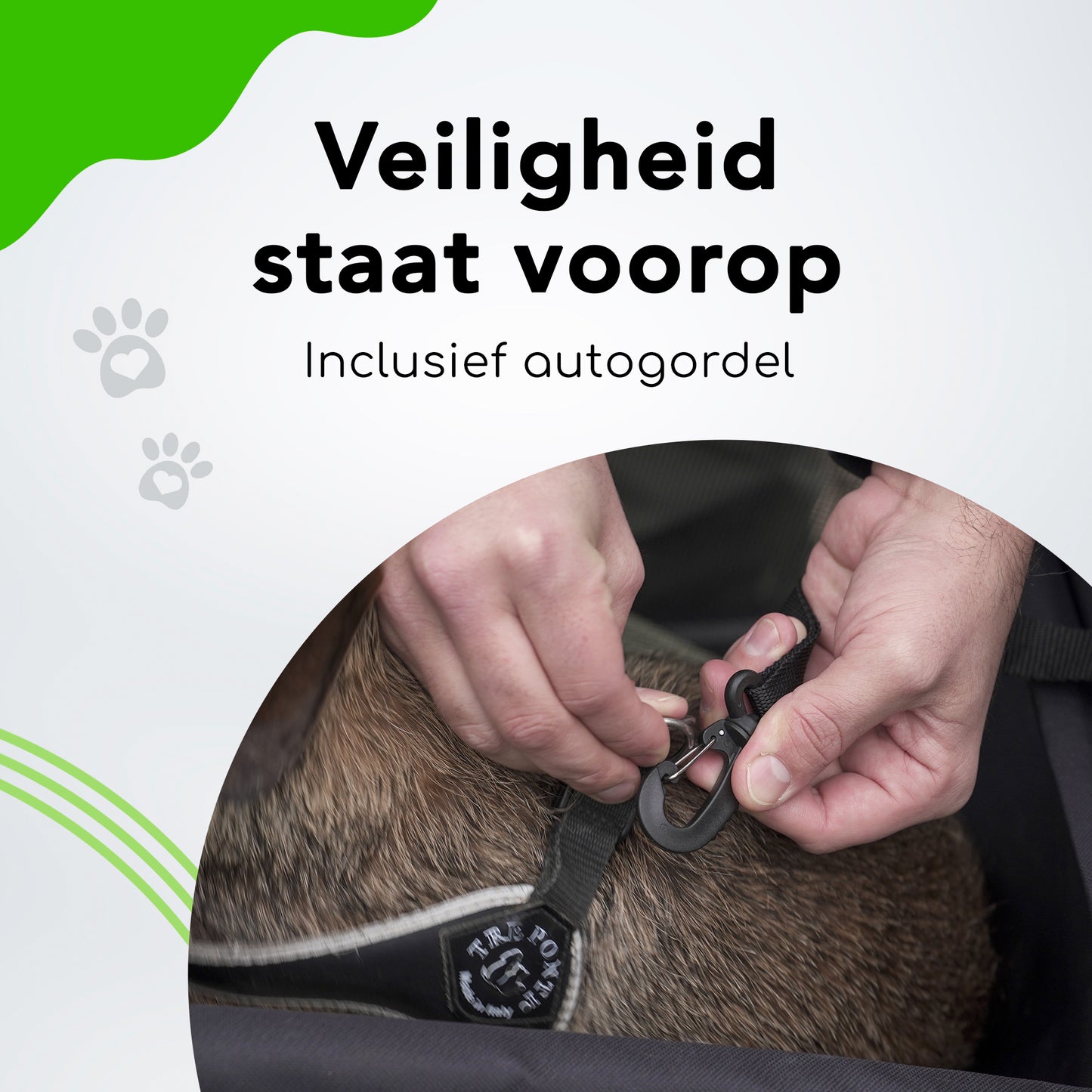 Honden Autostoel - Extra Stevig - 40x40 cm - Inclusief Autogordel - Zonder Logo