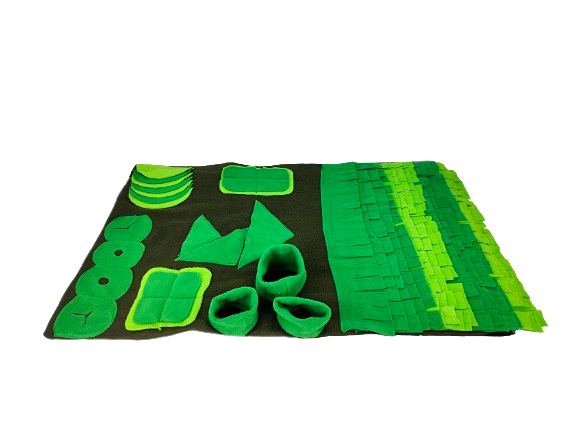 Snuffelmat - 70x47 cm - Bruin/Groen