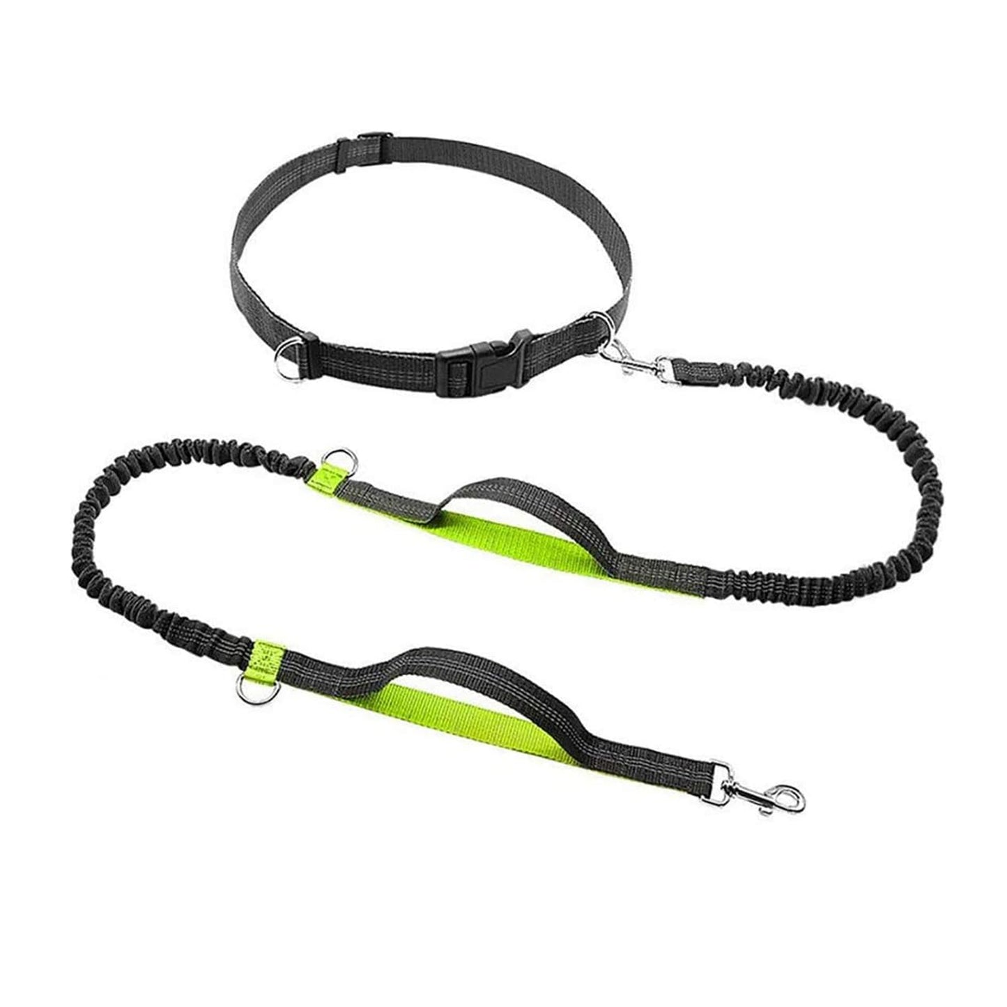 Handsfree Hondenlijn - met Reflecterende Strepen - Schokabsorberende Verlenging