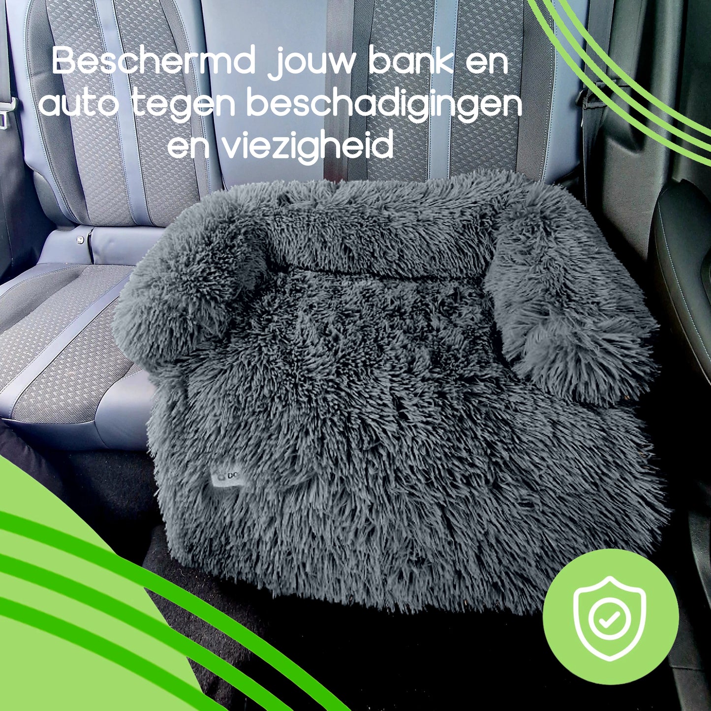 Doxie® Hondendeken - Bankbeschermer - Afritsbaar - Antislip - Maat L - Donkergrijs