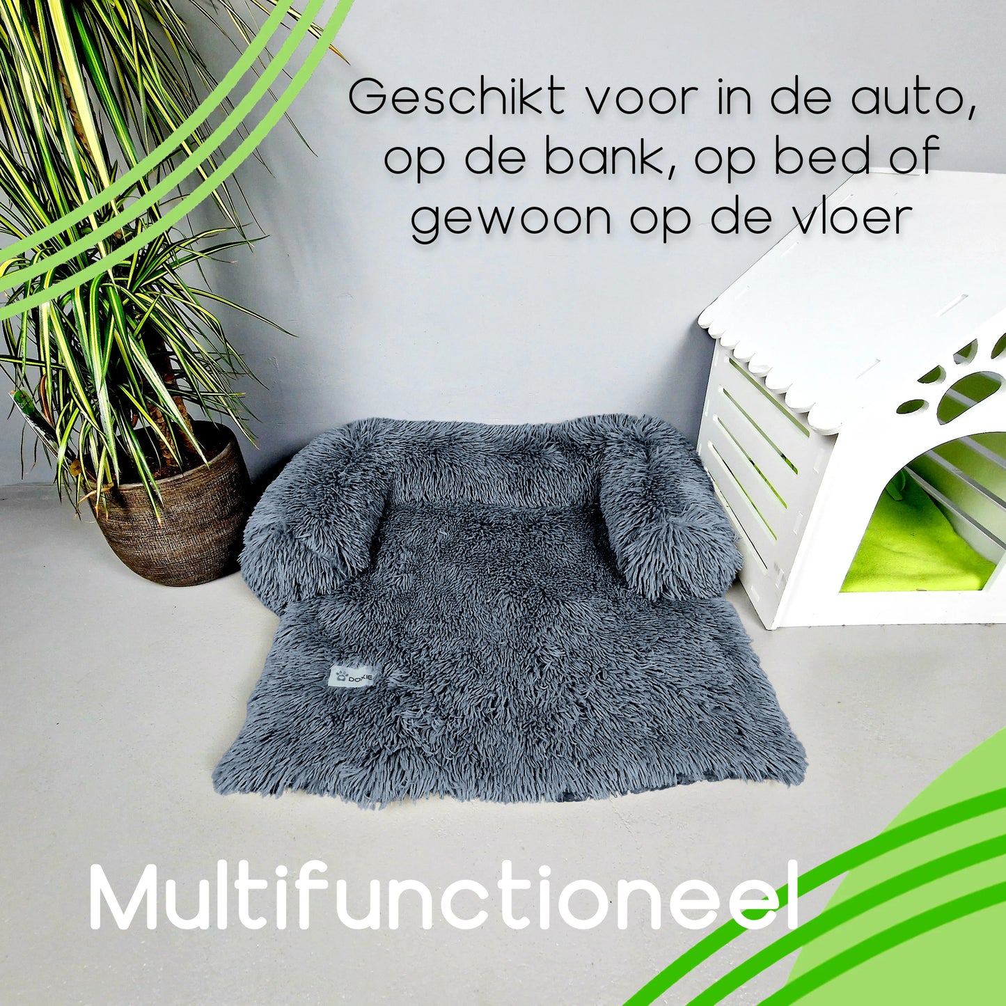 Doxie® Hondendeken - Bankbeschermer - Afritsbaar - Antislip - Maat L - Donkergrijs