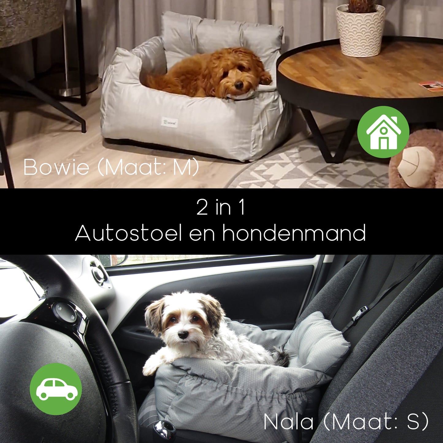 Doxie® Auto Hondenmand - Met Afneembare Hoes