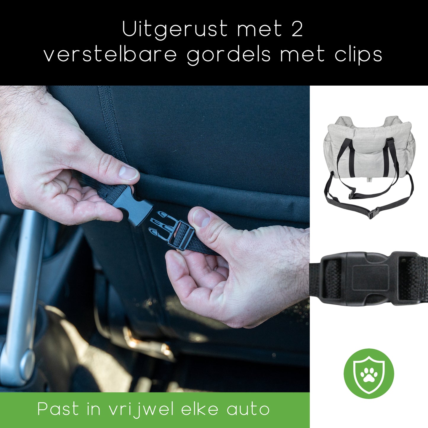 Doxie® Auto Hondenmand - Met Afneembare Hoes